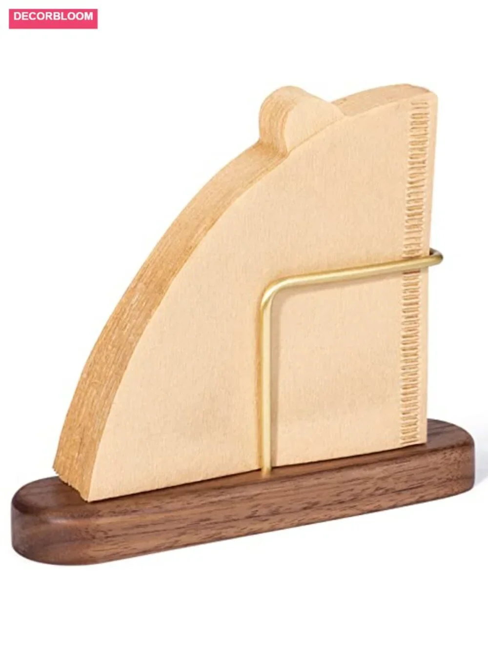 Walnut & Brass Coffee Filter Holder for V60